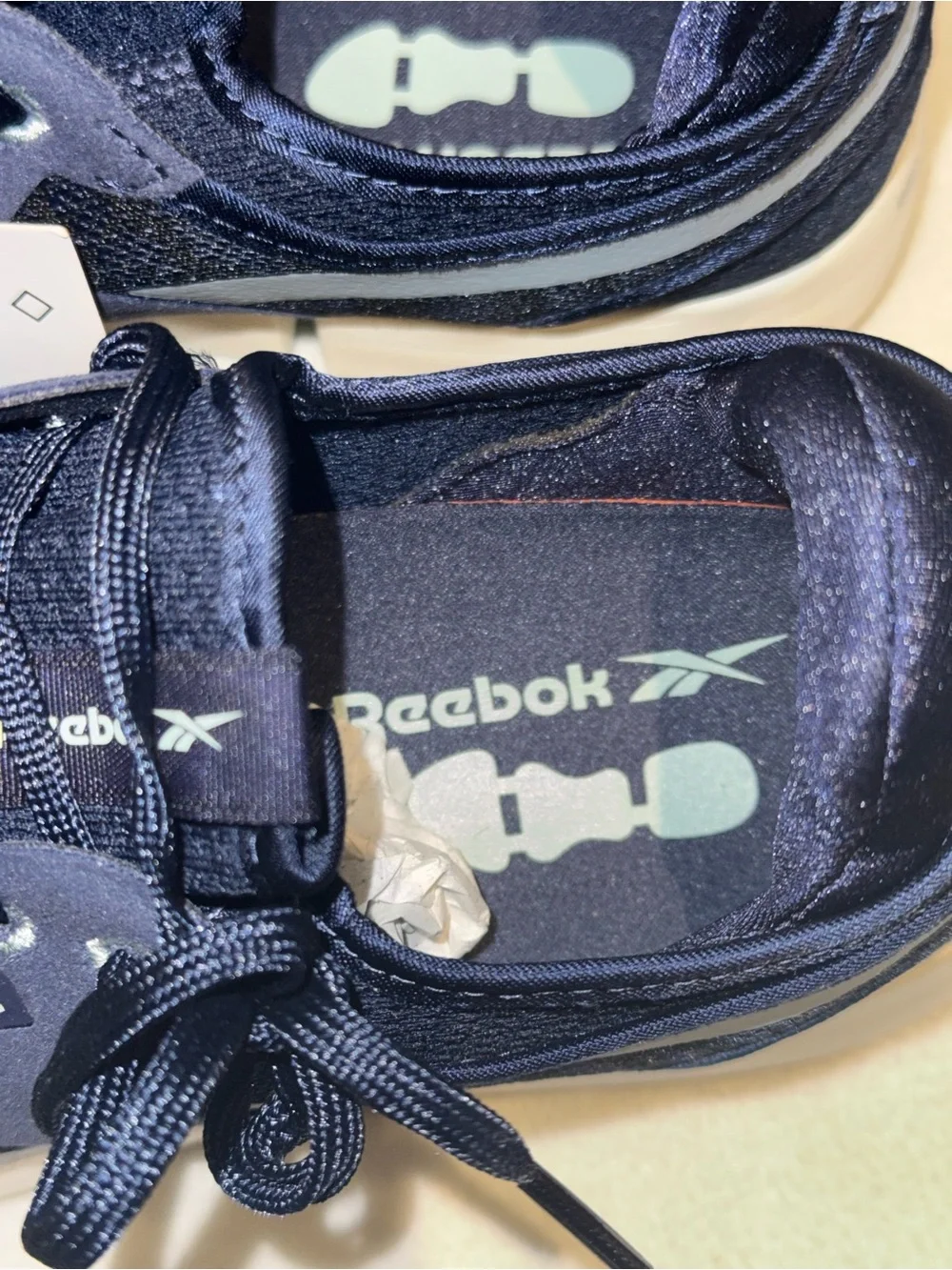 Reebok Men's Navy and Black Athletic Sneakers